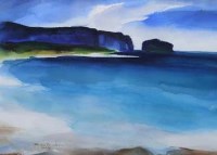 Lot 103 - Brian Dobson, Iona, South Beach, watercolour