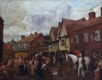 Lot 147 - Archibald Mackinnon, The Lamb Hotel, Nantwich, oil