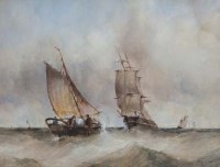 Lot 158 - Edward Tucker, Maritime scene with various shipping, watercolour
