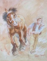 Lot 161 - George Soper, Workhorses, watercolour (3)