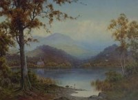 Lot 170 - Edward H. Thompson, Bassenthwaite Lake with Armathwaite Hall in the distance, watercolour