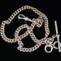 Lot 236 - 9 carat gold watch chain