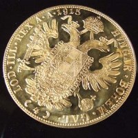 Lot 239 - Austrian restrike of 1915 four gold ducats gold 1915