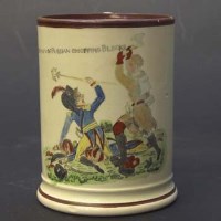 Lot 438 - Georgian commemorative mug