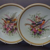 Lot 466 - Pair of Royal Worcester Hopewell plates