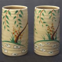 Lot 505 - Pair of Clarice Cliff vases