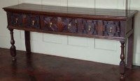 Lot 542 - Oak Jacobean style dresser base