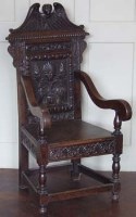 Lot 551 - Jacobean style armchair