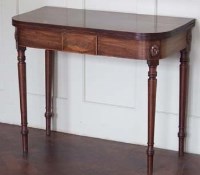 Lot 553 - Mahogany fold-over tea table
