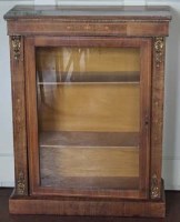 Lot 574 - Victorian walnut single door bookcase