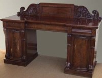 Lot 575 - Mahogany pedestal sideboard