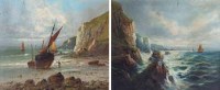 Lot 193 - Frank Hider, Preparing for the Tide & Cornish Coast, oil (2)