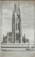 Lot 241 - W. Stennit, The West Prospect of Boston Steeple and Church, steel engraving