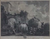 Lot 245 - Jean Moyreau (1690-1762), La Petitte Foire Aux Chevaux and Le Marchand De Foin, engravings (2)