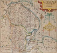 Lot 254 - Christopher Saxton and William Kip, map of Lincolnshire