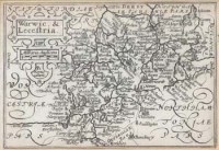 Lot 255 - Pieter van den Keere, Warwic & Lecestria - map of Warwick and Leicestershire