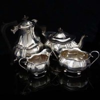 Lot 291 - Four piece silver tea set