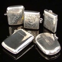 Lot 302 - Five Silver vesta cases