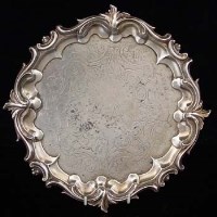 Lot 306 - Georgian silver waiter
