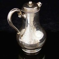 Lot 309 - Silver hot water jug
