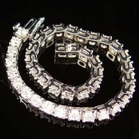 Lot 339 - Diamond line bracelet, 6.00ct
