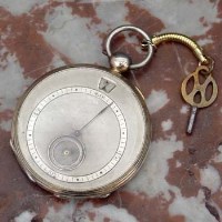 Lot 420 - French silver digital pocket watch