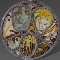 Lot 428 - Compilation of Flemish 14th century stained glass