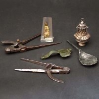 Lot 438 - Gilded pilgrim's badge of a saint, Roman brooch