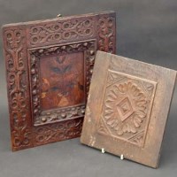Lot 444 - Oak marquetry panel