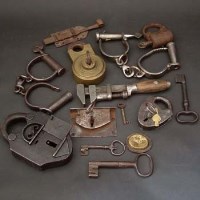 Lot 449 - Cotterill Climax padlock and other locks, keys and