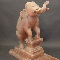 Lot 462 - Indian hardwood elephant book stand
