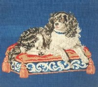Lot 469 - Victorian needle work - King Charles Spaniel