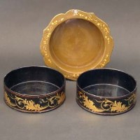 Lot 479 - Three pieces of Papier Mache coasters