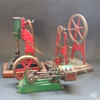Lot 511 - Stuart hammer engine and two flywheel engines