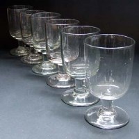 Lot 531 - Six 19th century glass rummers