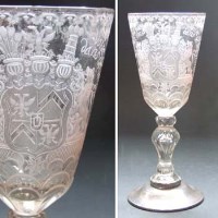 Lot 539 - French etched glass