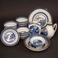 Lot 561 - Chinese export part blue and white tea service