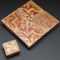 Lot 564 - Four encaustic tiles