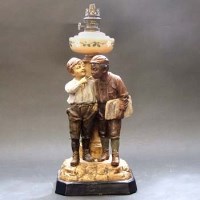 Lot 615 - Austrian terracotta lamp base