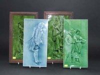 Lot 619 - Four Craven pottery tiles