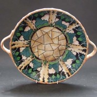 Lot 638 - Twin handled dish possibly Rhead