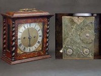 Lot 682 - Marquetry table or bracket clock