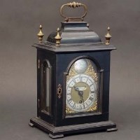 Lot 689 - Ebonised bracket clock by William Audouin