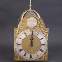 Lot 695 - Lantern clock inscribed Ralph Gout