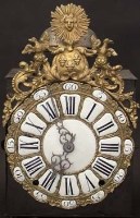 Lot 698 - French steel wall clock