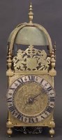 Lot 699 - Brass lantern clock inscribed Joseph Curtis, Chew Magna
