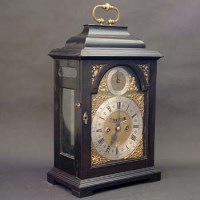 Lot 704 - Ebonised bracket clock inscribed William