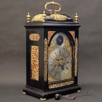 Lot 705 - Ebonised bracket clock inscribed Richard