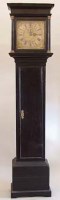 Lot 727 - Ebonised longcased clock inscribed Power
