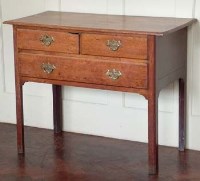 Lot 763 - George III oak side table